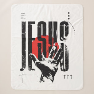 Philippians 2:9 Name Above All Names Retro Grunge Sherpa Blanket