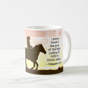 Philippians 3:13-14 I press towards the goal, Coffee Mug