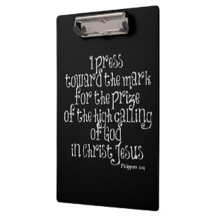Philippians 3.14 Bible Verse Clipboard
