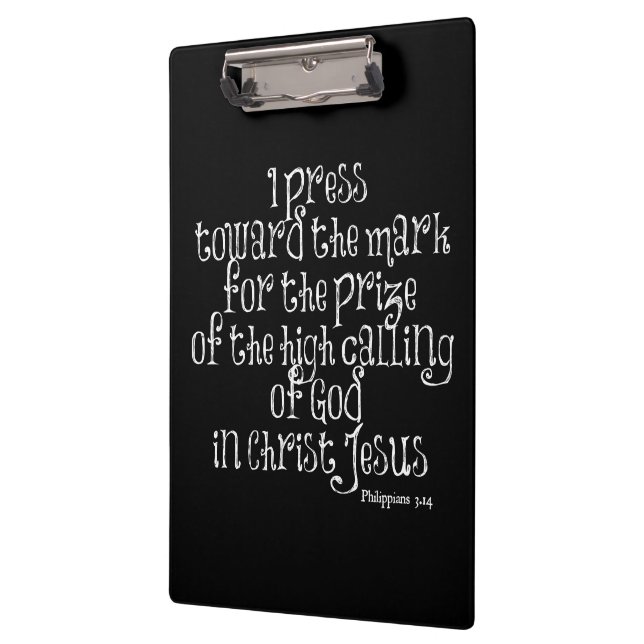 Philippians 3.14 Bible Verse Clipboard (Left)