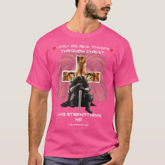 Philippians 413 Christian Verse Lion Cross Men Hus T-Shirt