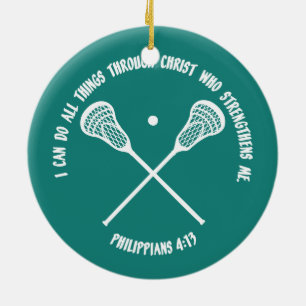 PHILIPPIANS 413 - LACROSSE CERAMIC TREE DECORATION