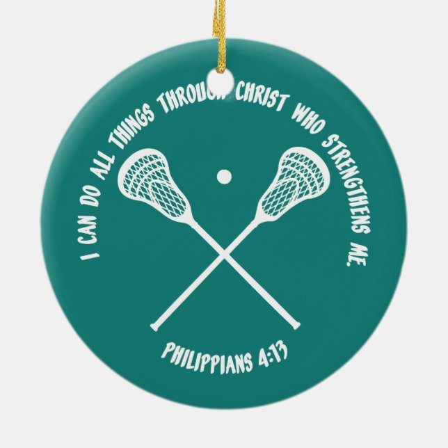 PHILIPPIANS 413 - LACROSSE CERAMIC TREE DECORATION (Back)