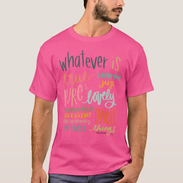 Philippians 48 Bible Verse Quote T-Shirt (Front)
