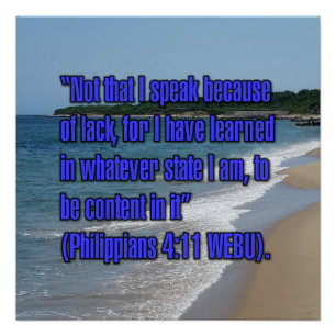 Philippians 4:11 WEBU Poster