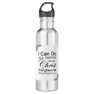 Philippians 4:13 710 ml water bottle