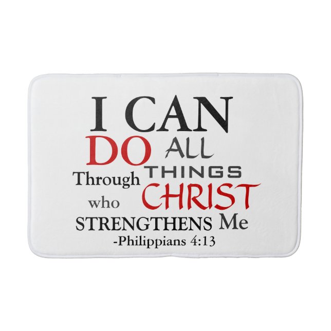 PHILIPPIANS 4:13 BATH MAT (Front)