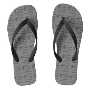 Philippians 4:13 Bible Scripture KJV Grey Unisex Jandals