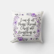 Philippians 4:13 Bible Scripture Purple Lavender