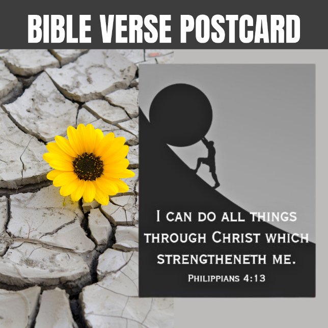 Philippians 4:13 Bible Verse Christian Postcard (Philippians 4:13)