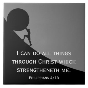 Philippians 4:13 Bible Verse Christian Tile