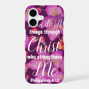 Philippians 4:13 Bible Verse Floral