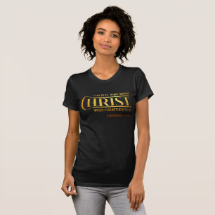 Philippians 4:13 Bible Verse KJV Quote Women's T-Shirt