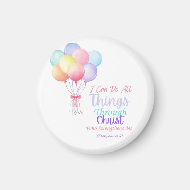 Philippians 4:13 Bible Verse Magnet (Front)