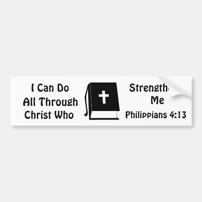 Philippians 4:13 Bumper Sticker (Front)