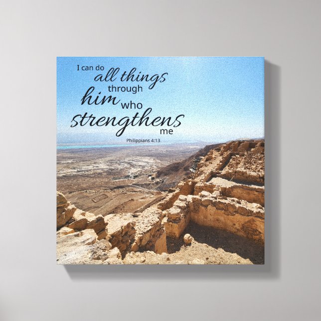 Philippians 4:13 Canvas Wrapped Print (Front)