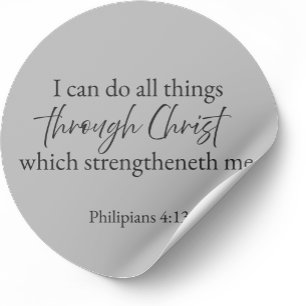 Philippians 4:13 Christian Sticker