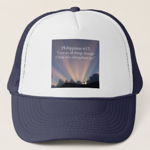 Philippians 4:13 Christian Trucker Hat