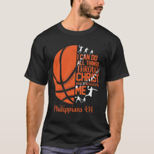 Philippians 4 13 Christian Verse Sketll T-Shirt