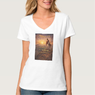 Philippians 4:13 Christian Women's V-Neck Tee