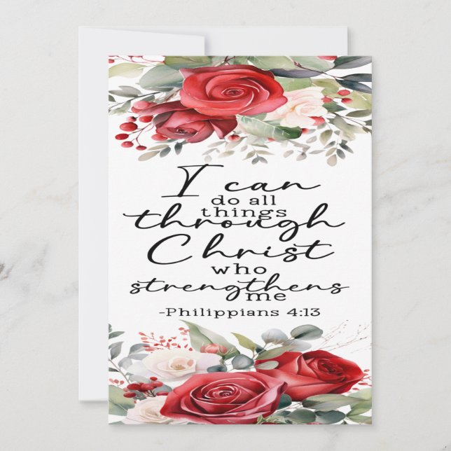 Philippians 4:13 Encouragement Card (Front)