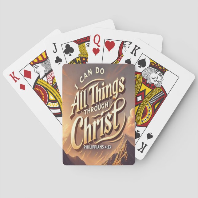  Philippians 4:13 Faithful Victory Playing Cards (Back)