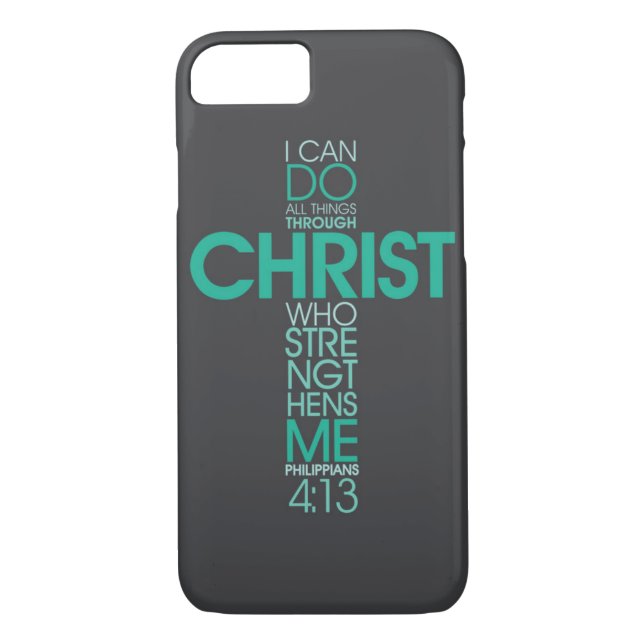 Philippians 4:13 iPhone 7 case (Back)