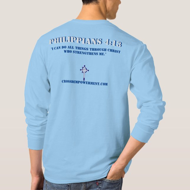 Philippians 4:13-Long sleeve t-shirt (Back)