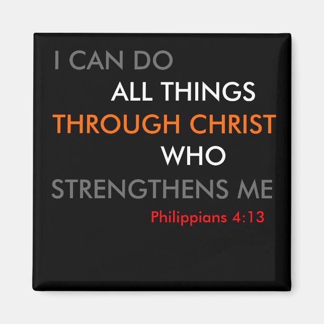 Philippians 4:13 Magnet (Front)