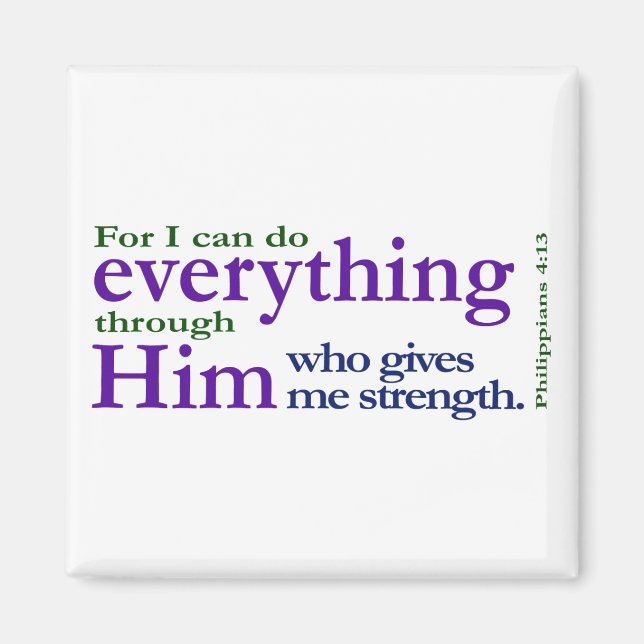 Philippians 4:13 magnet (Front)