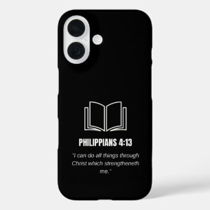 Philippians 4:13 Minimalist Bible Verse Christian iPhone 16 Case