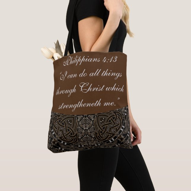 PHILIPPIANS  4:13 MOST POPULAR BACKGROUNDS TOTE BAG (Close Up)