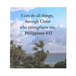 PHILIPPIANS 4:13 PRAYER NOTEPAD
