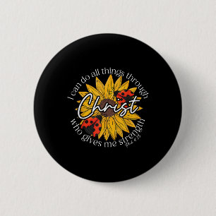 Philippians 4;13 Religious Ladybug Strengthens Chr 6 Cm Round Badge