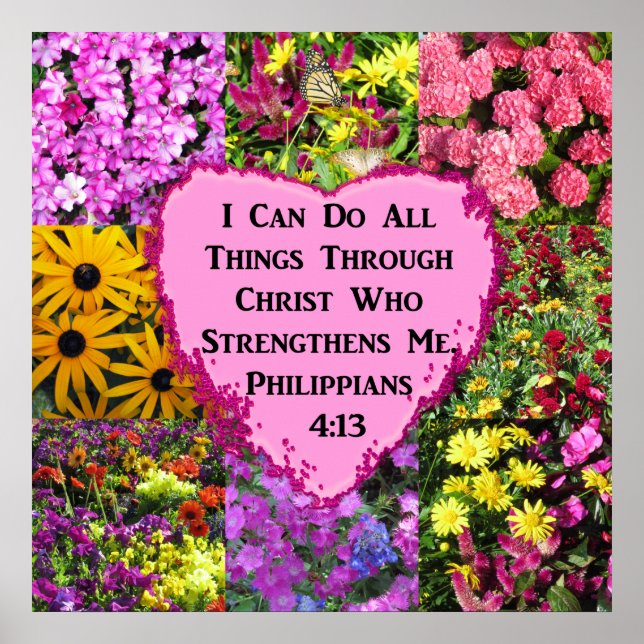 PHILIPPIANS 4:13 SCRIPTURE VERSE POSTER (Front)