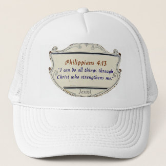 Philippians 4:13 Shield Trucker Hat