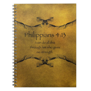 Philippians 4:13 spiral notebook