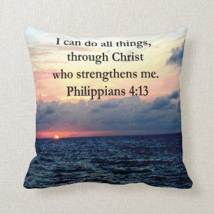 PHILIPPIANS 4:13 SUNRISE DESIGN CUSHION