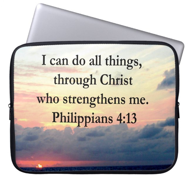 PHILIPPIANS 4:13 SUNRISE DESIGN LAPTOP SLEEVE (Front)