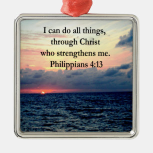 PHILIPPIANS 4:13 SUNRISE DESIGN METAL TREE DECORATION