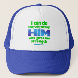 PHILIPPIANS 4 13 TRUCKER HAT