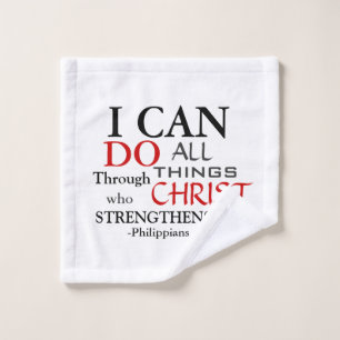 PHILIPPIANS 4:13 WASH CLOTH