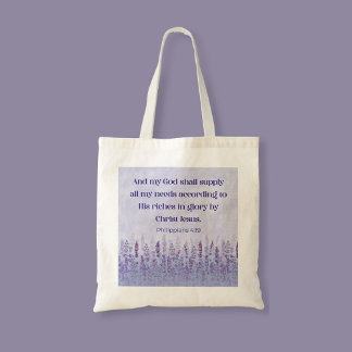 Philippians 4:19 Bible Verse My God Shall Supply Tote Bag