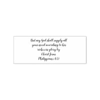 Philippians 4:19 rubber stamp