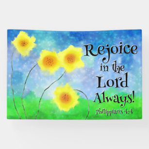 Philippians 4:4, Rejoice in the Lord Always Banner