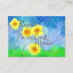 Philippians 4:4 Rejoice in the Lord Always! Bible Business Card