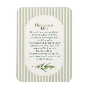 Philippians 4:6–7 Christian Encouragement Gift  Magnet