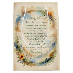 Philippians 4:6–7 Christian Encouragement Gift Medium Gift Bag