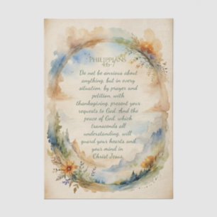 Philippians 4:6–7 Christian Encouragement Gift Tissue Paper