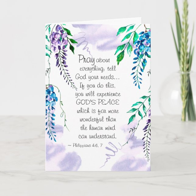 Philippians 4:6-7 Pray about Everything Card (Front)